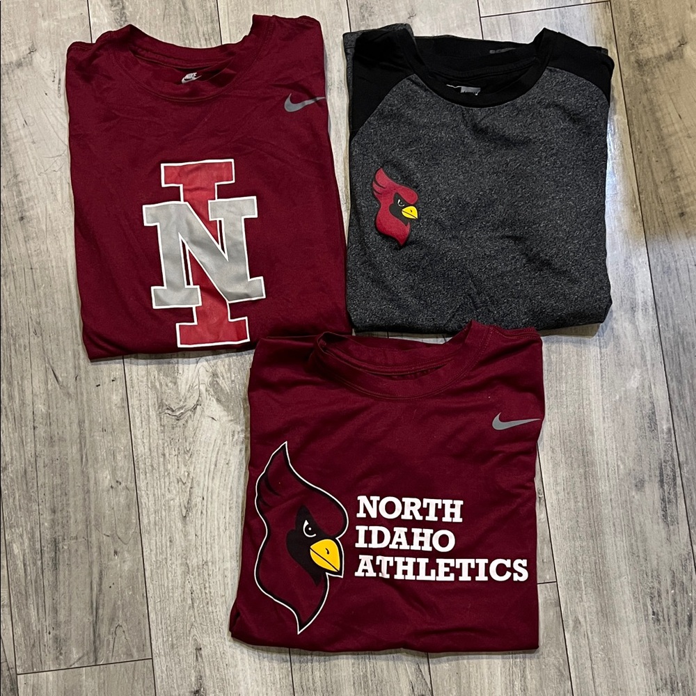 Nike Red and Gray Athletic T-Shirts